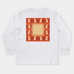 "Perception's Prism" - Mesmerizing Design Perception Play Visual Art Modern Artwork Abstract Figures Repeating Pattern X's Kids Long Sleeve T-Shirt